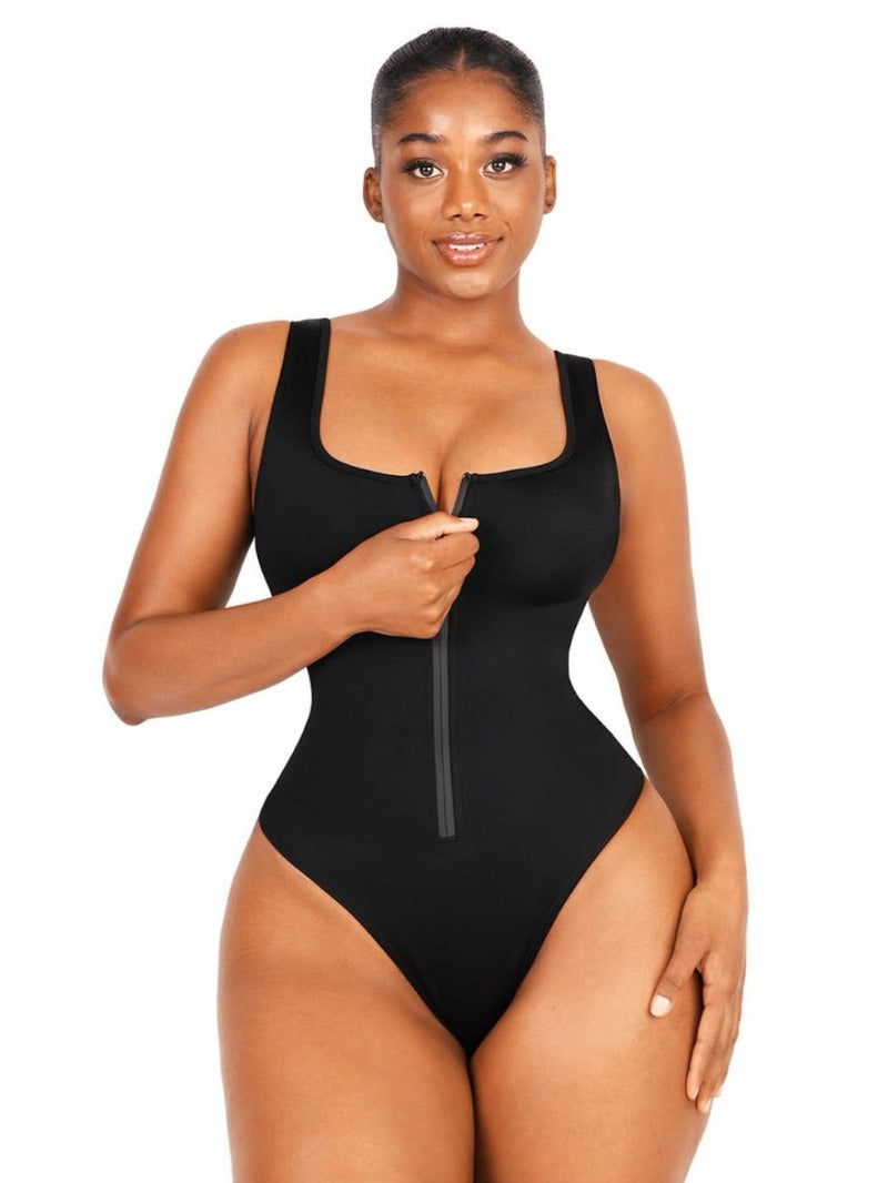 Shaping Zip Up One Piece